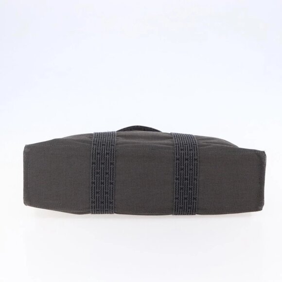 HERMES Her Line MM Hand Bag Canvas Gray Auth - Picture 6 of 16